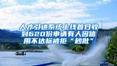 人才引进系统上线首日收到620份申请有人因信用不达标被拒“秒批”