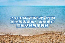 2020年深圳市社会性别统计报告发布：当年落户深圳女性多于男性