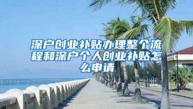 深户创业补贴办理整个流程和深户个人创业补贴怎么申请