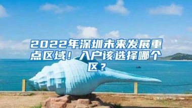 2022年深圳未来发展重点区域！入户该选择哪个区？