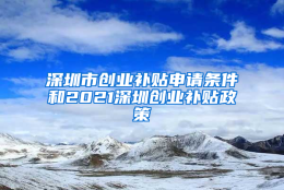 深圳市创业补贴申请条件和2021深圳创业补贴政策