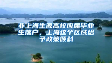 非上海生源高校应届毕业生落户，上海这个区域给予政策倾斜