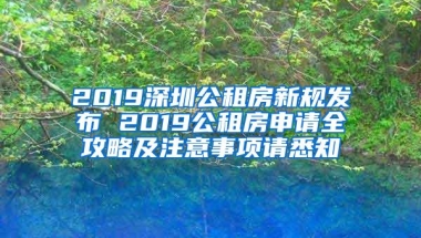 2019深圳公租房新规发布 2019公租房申请全攻略及注意事项请悉知