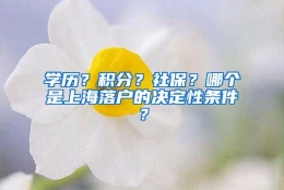 学历？积分？社保？哪个是上海落户的决定性条件？