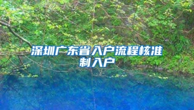 深圳广东省入户流程核准制入户